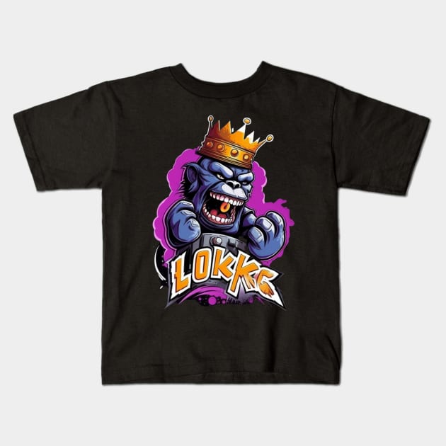 Crazy Cool Monkey Kids T-Shirt by NedisDesign